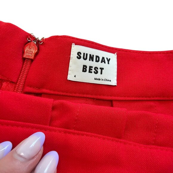 Sunday Best Red Mini Skirt - Picture 4 of 6